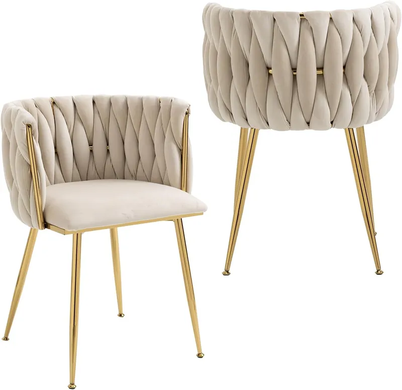 Nrizc Velvet Dining Chairs Set of 2